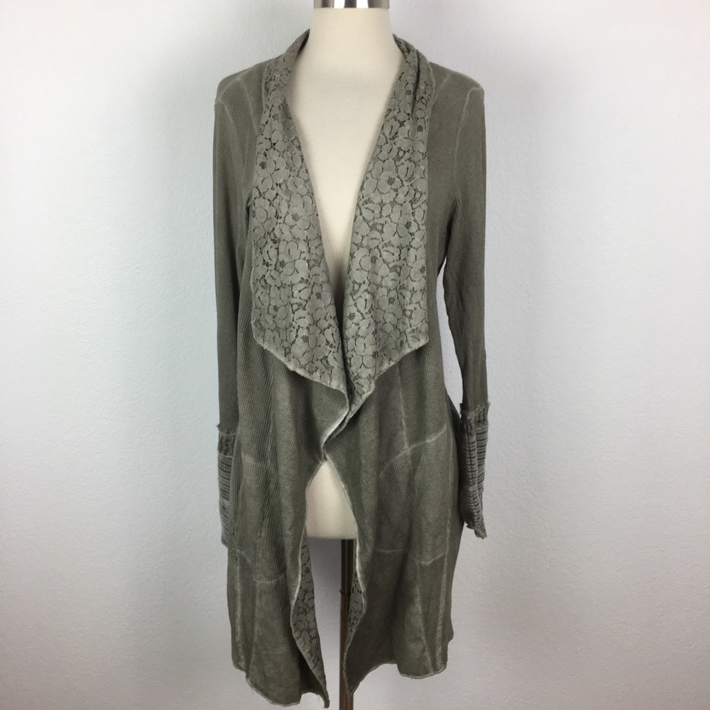 Soft Surroundings NWOT Olive Green Knit Cardigan M